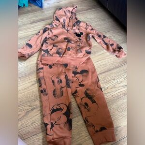 Disney Kids Matching Set - Orange and Black